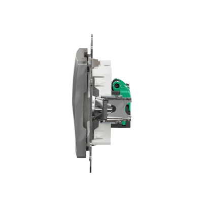 Sedna Design & Elements Gniazdo komputerowe RJ45 kat. 5e UTP srebrne aluminium SDD113451 SCHNEIDER (SDD113451)